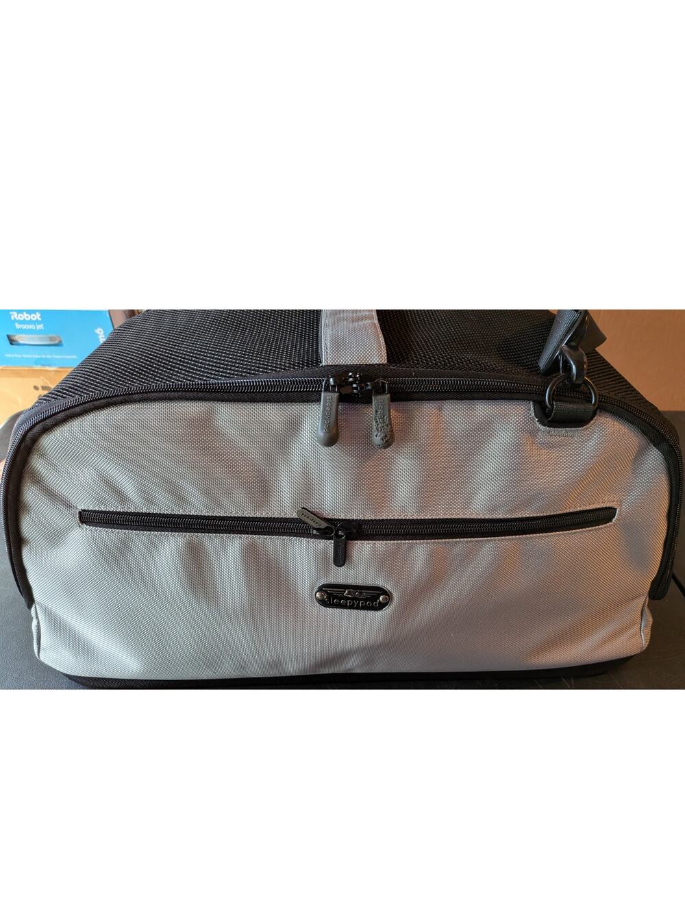 SLEEPYPOD Pet Carrier Travel Bag Gray Black Airline Approved Soft Case